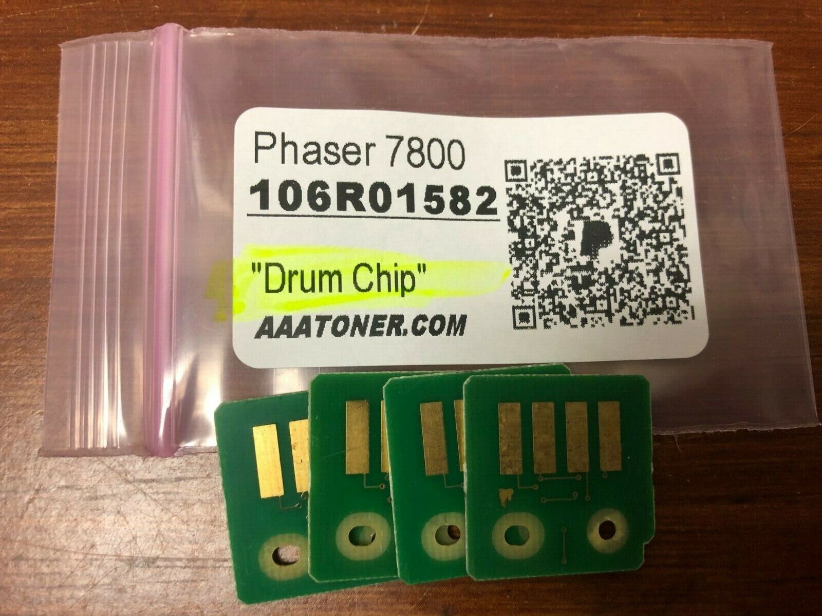 4 x DRUM Chip (106R01582) for Xerox Phaser 7800, 7800DX, 7800DN, 7800GX Refill