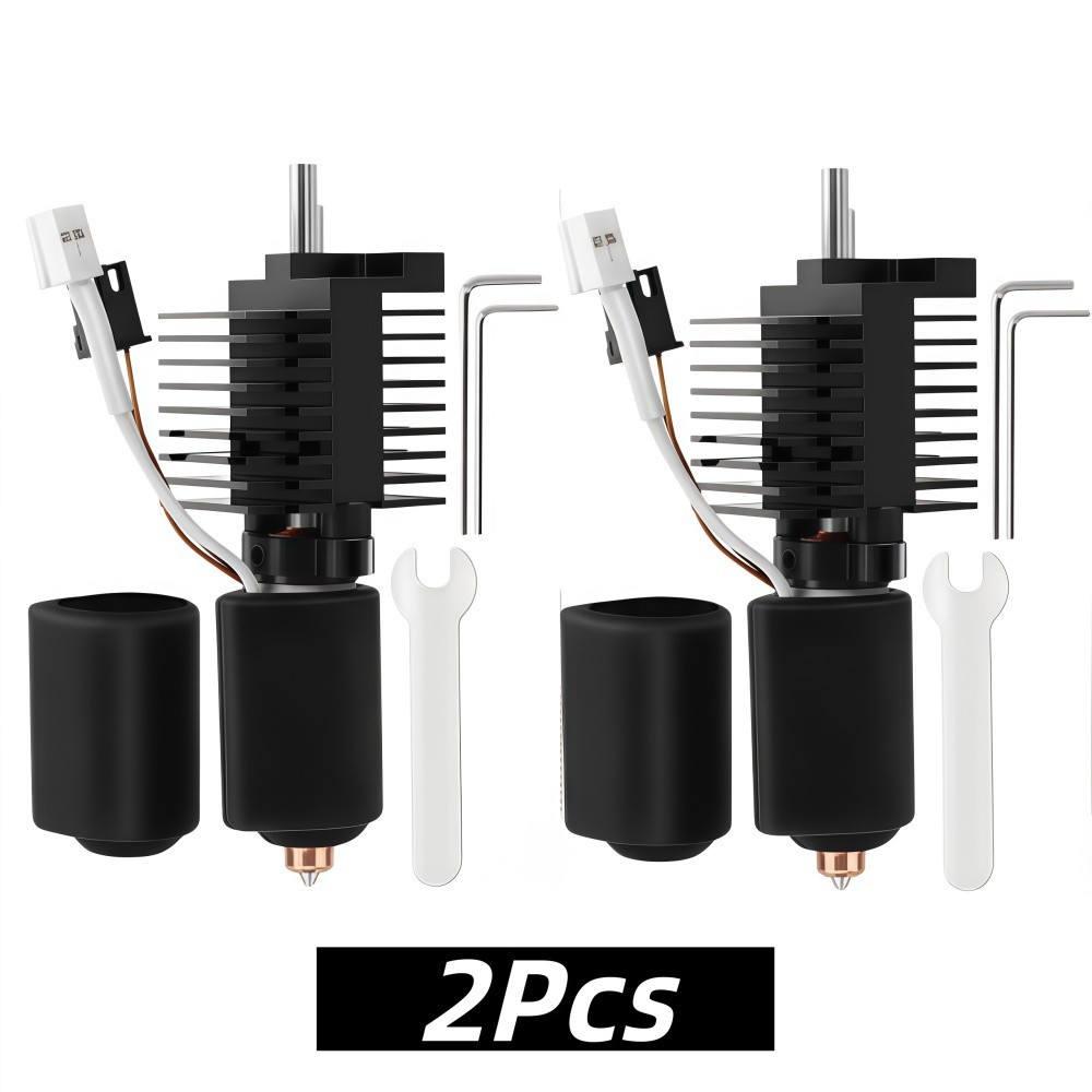 2Pcs K2 Plus Hotend Kit All-Metal Quick Swap Nozzle 350°C Ceramic Block