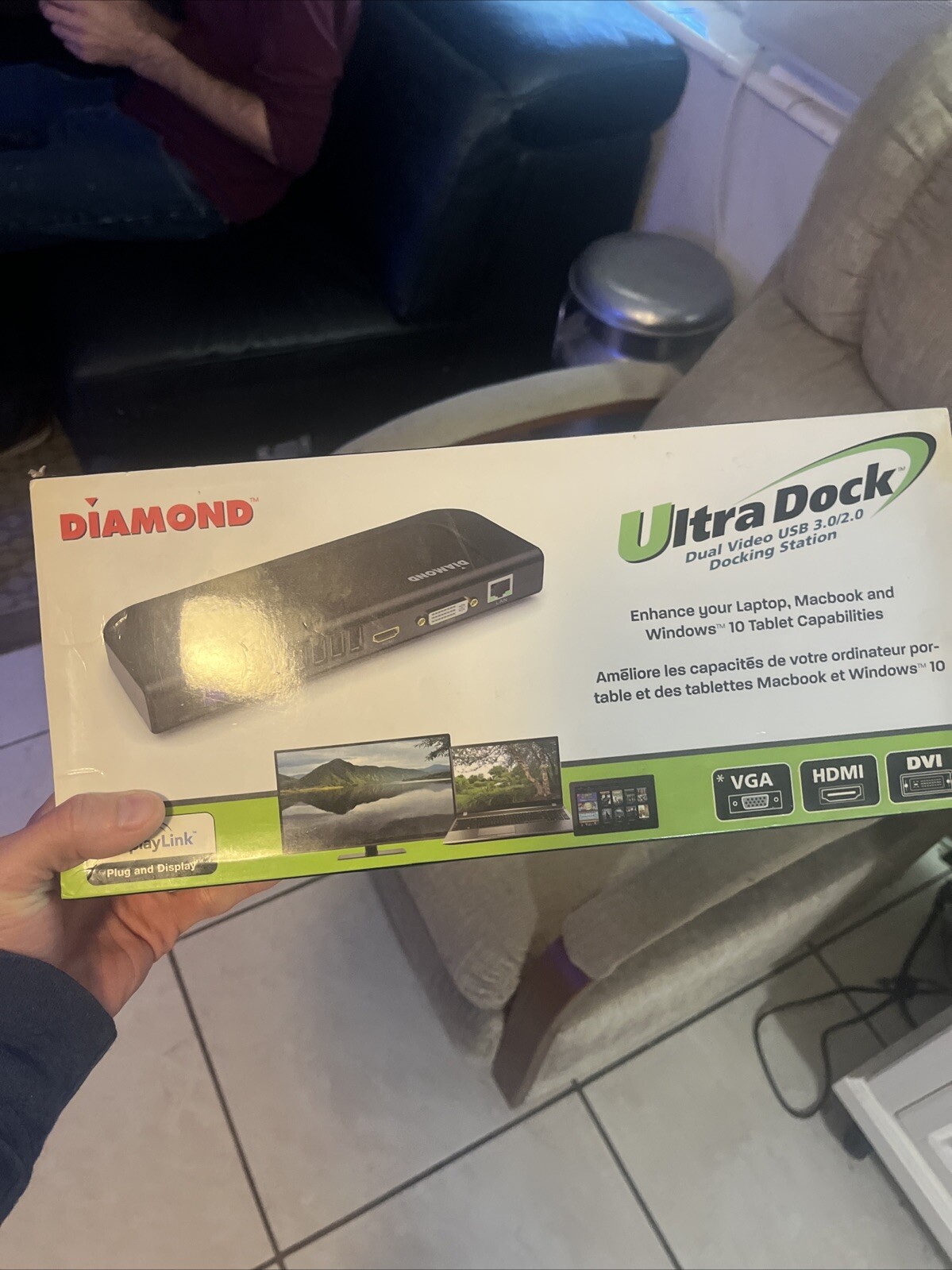 Diamond Multimedia UltraDock Dual Video USB 3.0/2.0 Docking Station NEW IN BOX