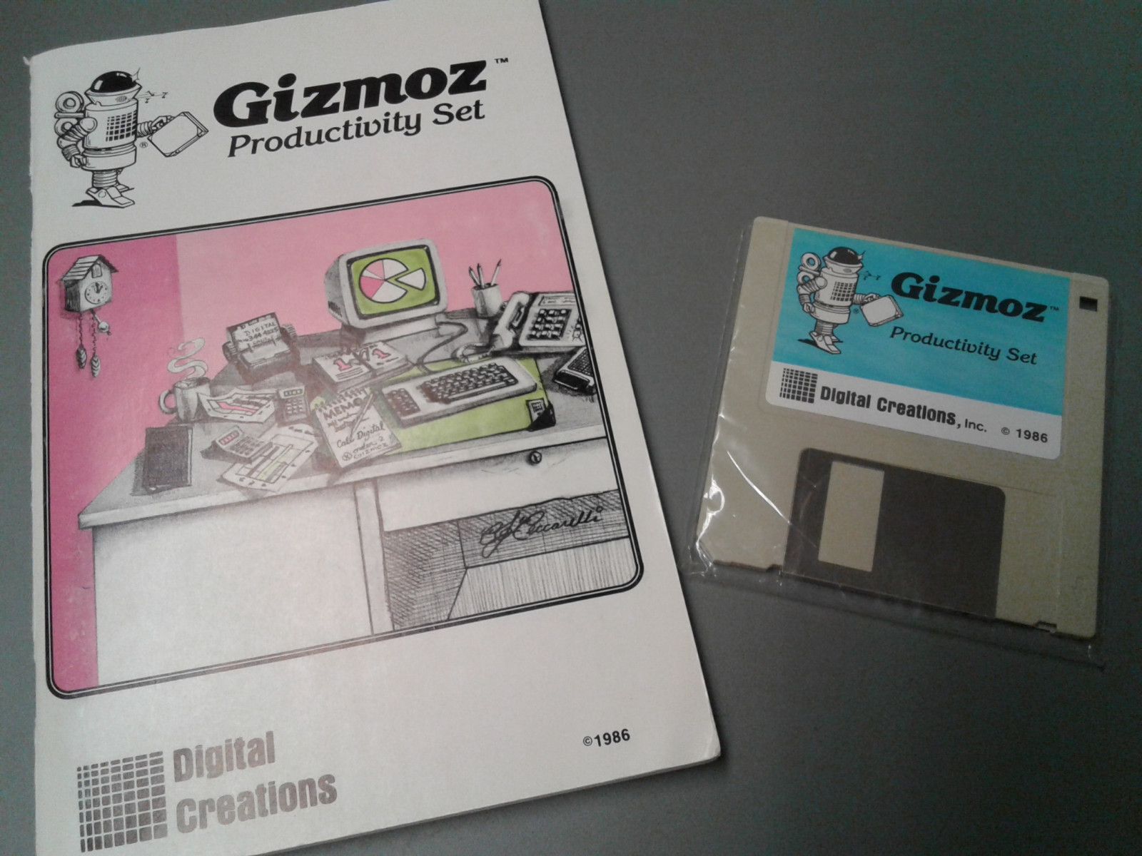 DIGITAL CREATIONS Gizmoz Productivity Set - 1986 AMIGA Software - Desk Tools