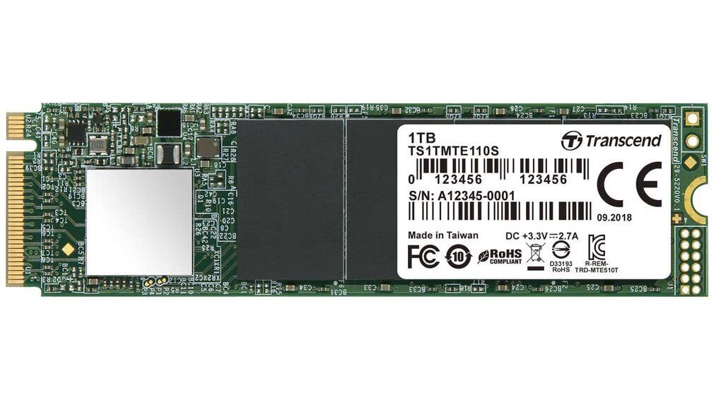 Transcend 1TB PCIe™ Gen3 x4 M.2 SSD 2280 für High-End-Anwendungen (Gaming, digit