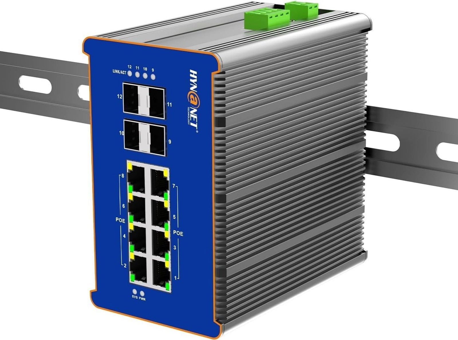 Industrial 802.3bt L2+ Managed 8 Port PoE++ Switch, 4 x SFP Port, - 111