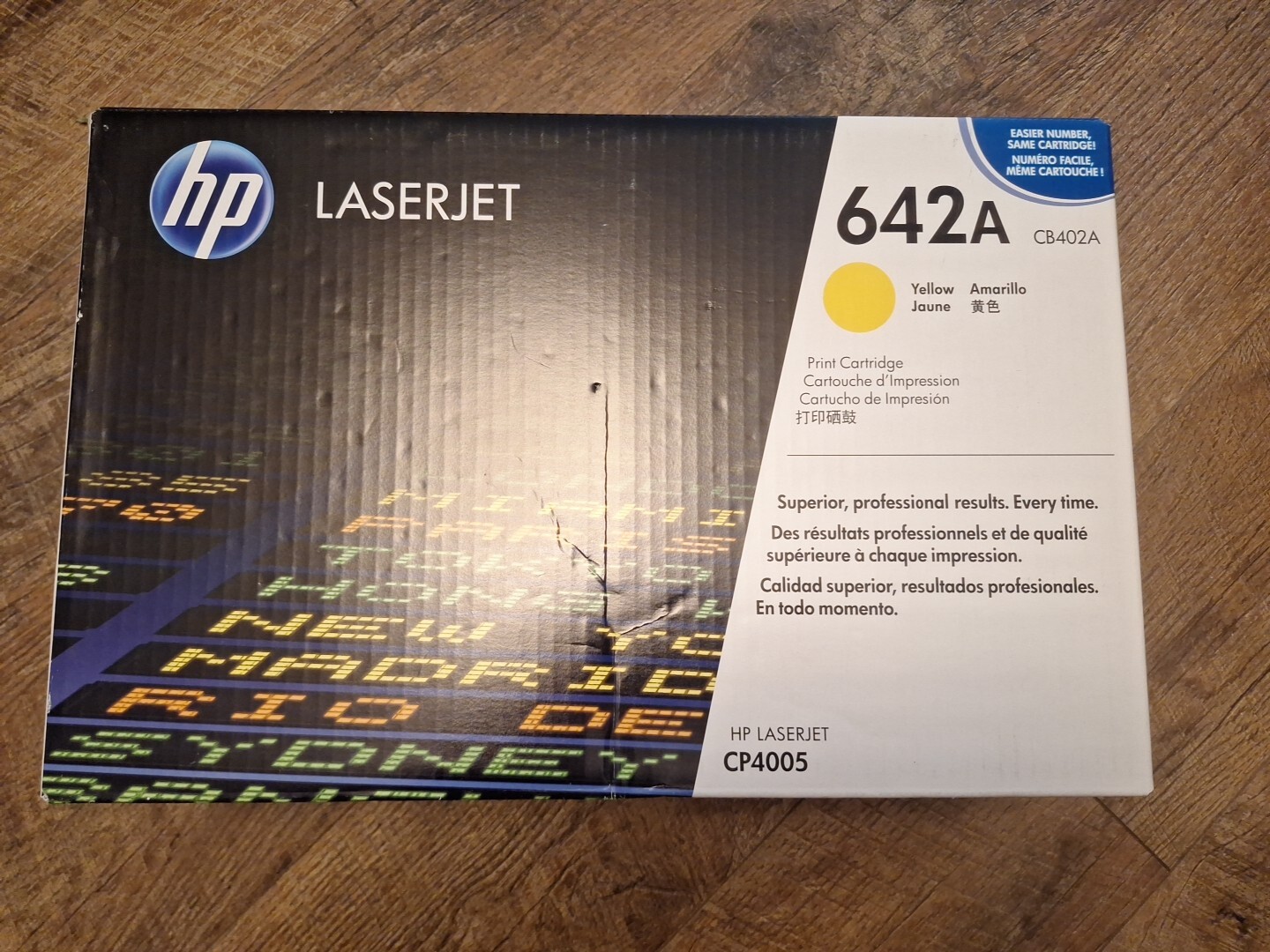 Genuine HP 642A Yellow CP4005 Toner Cartridge CB402A
