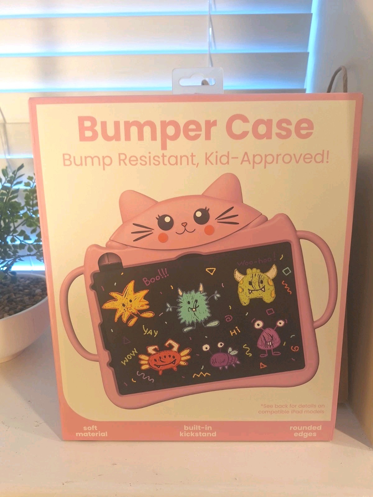 Shockproof Pink Cat Bumper Case for Apple iPad Pro/Air 11" w/ Stand Non-Slip