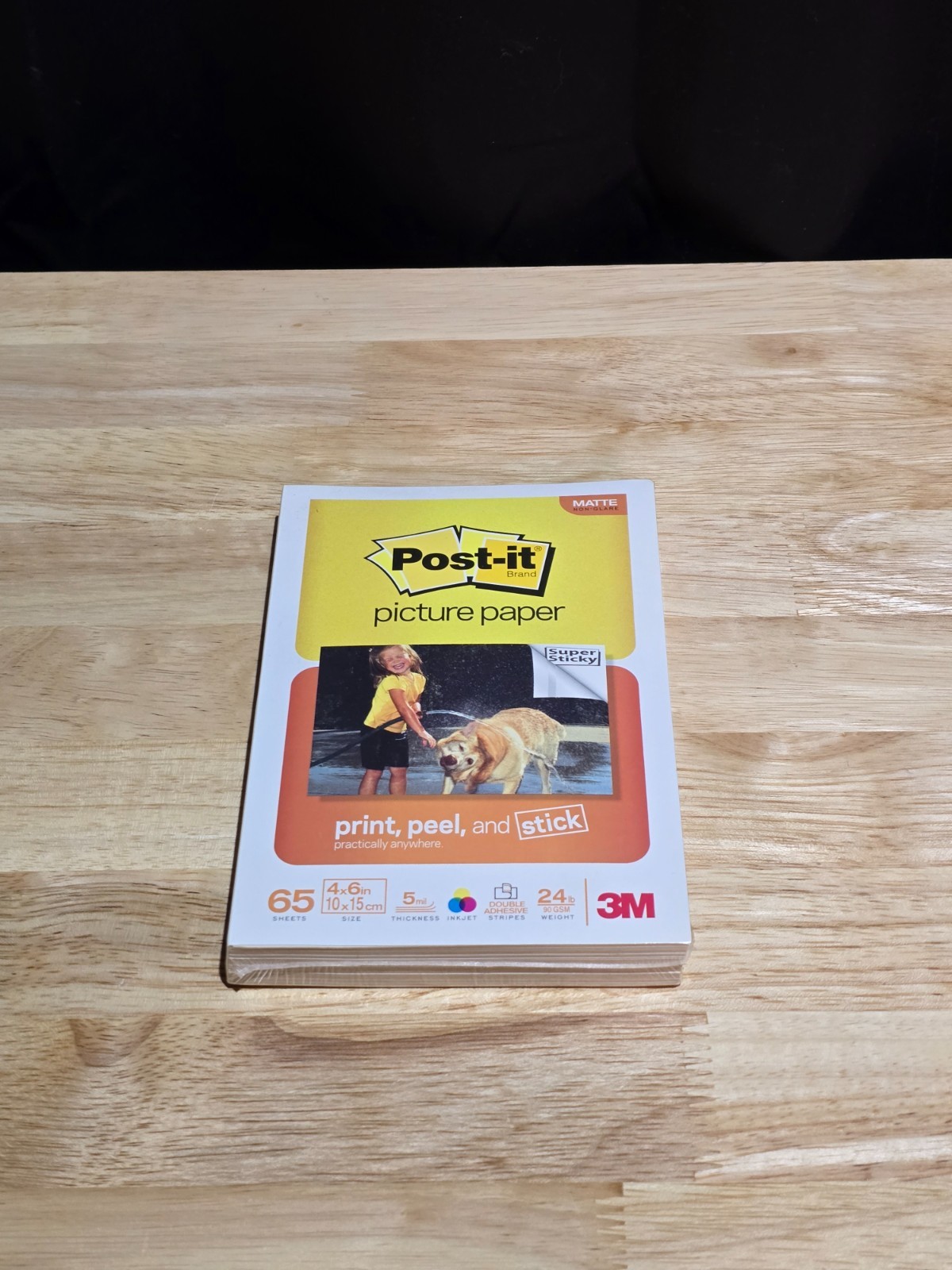 Post‑it Picture Paper – Matte – 4x6 – 24 Sheets – Print, Peel & Stick – New