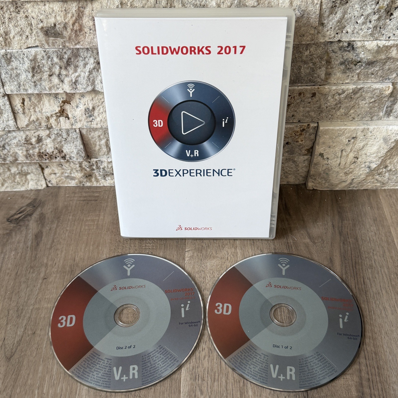 SOLIDWORKS 2017 3D Experience 2 Discs NO SERIAL/CD KEY