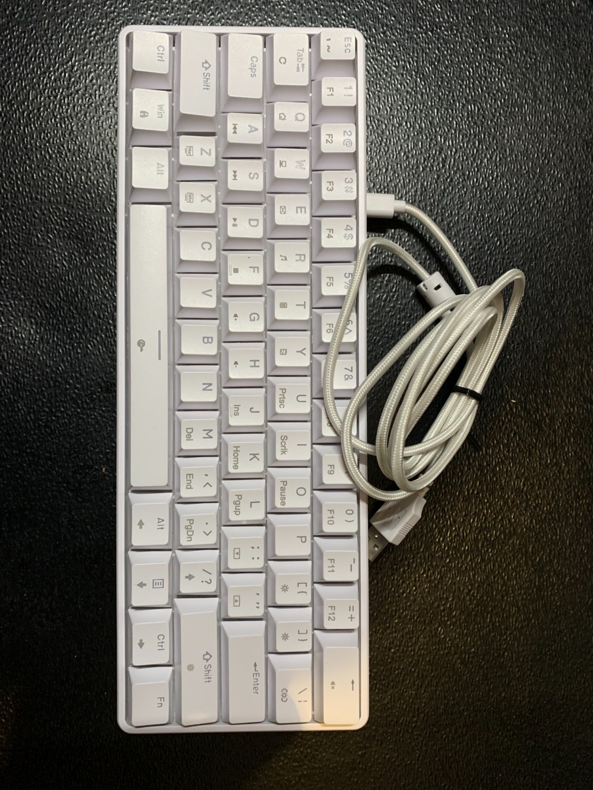 DIERYA 60% Mechanical Keyboard, DK61SE Wired Gaming Keyboard (White)