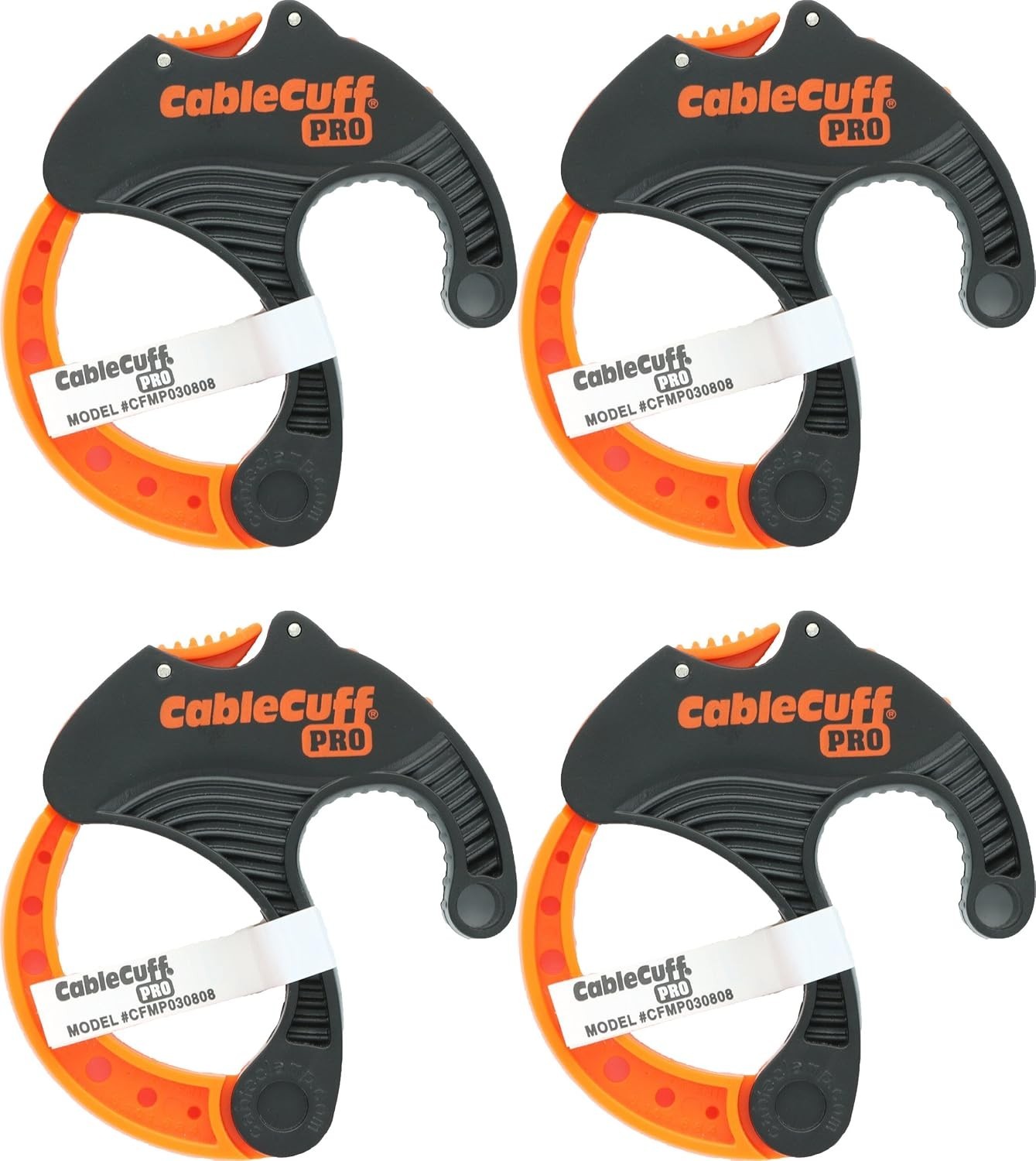 Medium (up to 2 inch) Cable Cuff PRO CFMP030808 Reusable Cable Organizer 4 Pack