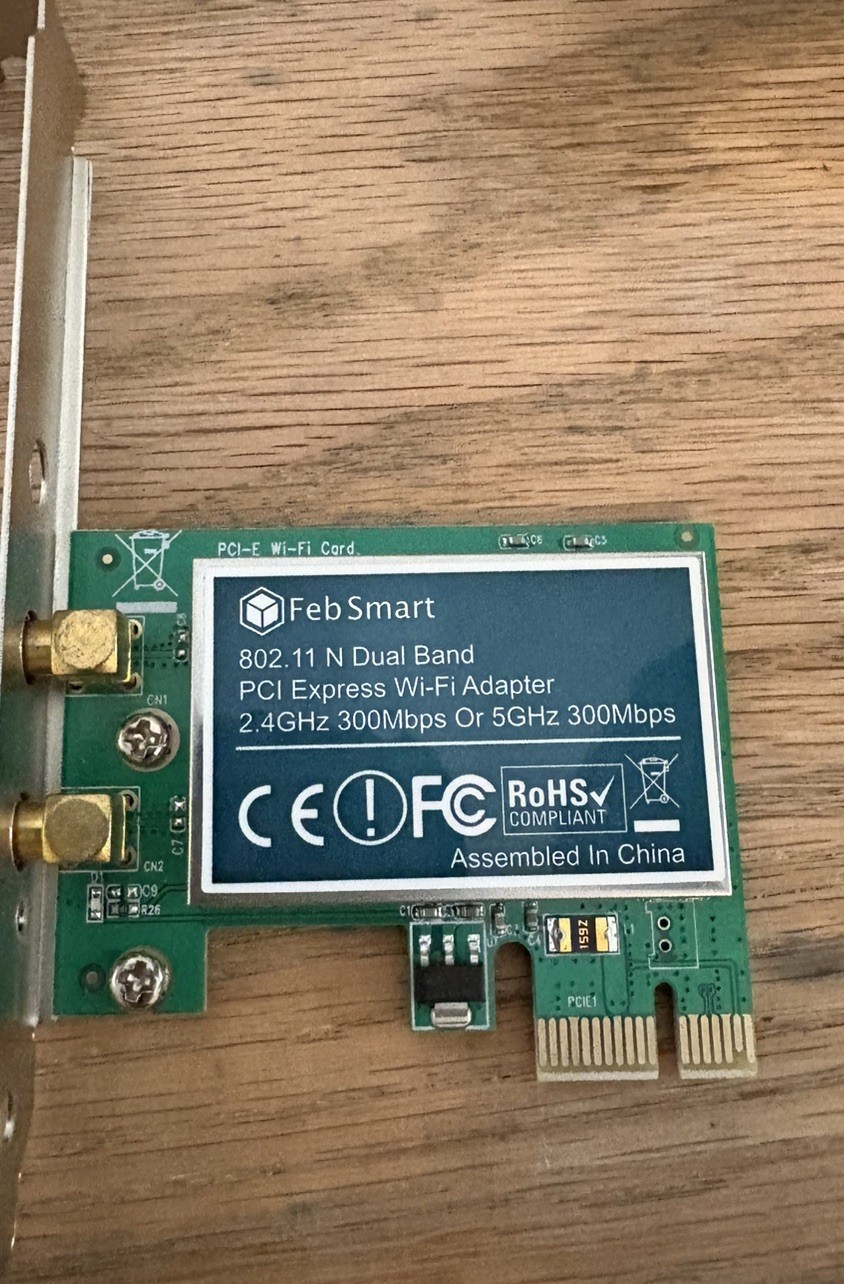 FebSmart Dual-Band N600 PCIe Wi-Fi Adapter P/N: FS-N600