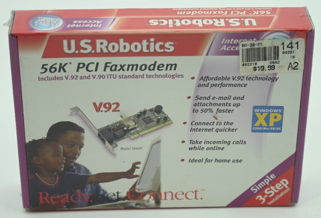 Vintage NOS US Robotics USR5660A 56 Kbps NEW Factory Sealed