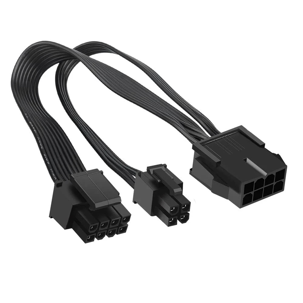 OwlTree 2 Pack EPS12V CPU 8 Pin Female to ATX 8 and 4 Black