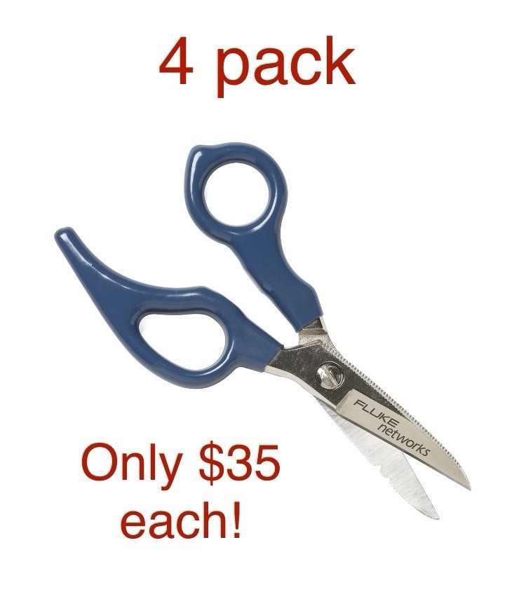 Fluke Networks - 44300000 D-Snip Cable Scissors Original Version - 4 Pieces