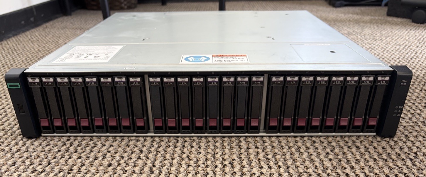 HPE MSA 2050 2052 SAN DC SFF, 28.8TB Storage, Q1J01A/B 876127-002, 24 1.2TB 10k