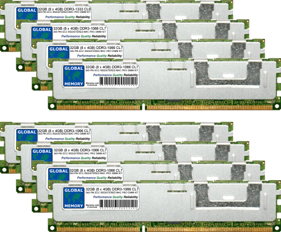 32GB (8x4GB) DDR3 1066MHz 240-PIN ECC REG MAC PRO (2009-MID 2010-MID 2012) RAM