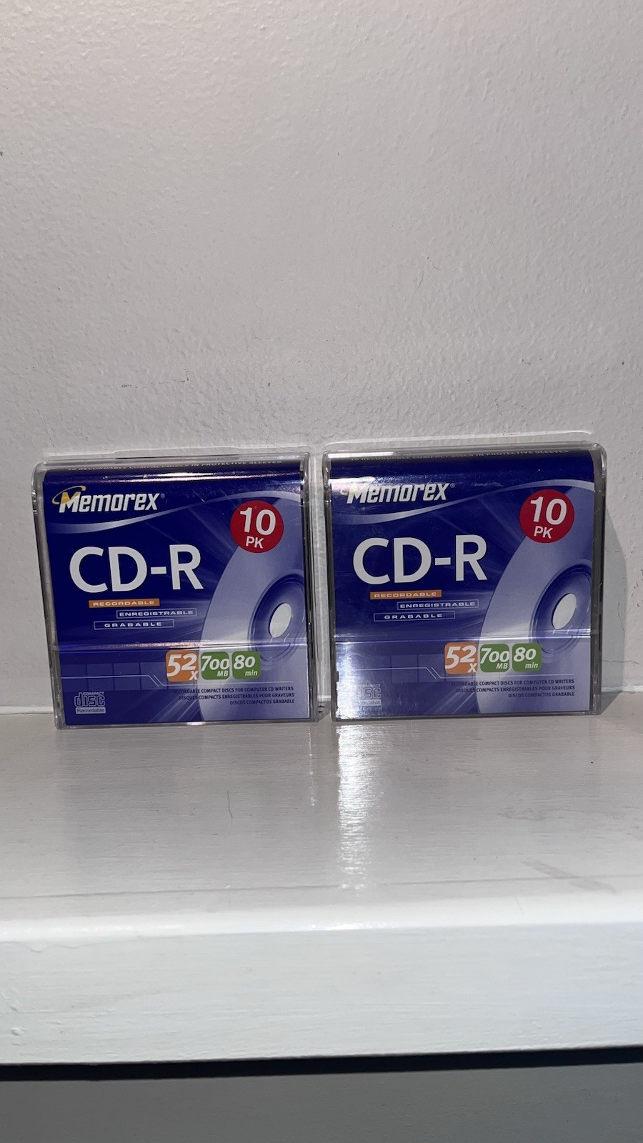 NEW Memorex 20 Blank CDS CD-R 52x 700MB 80 Min (Two 10 Pack)