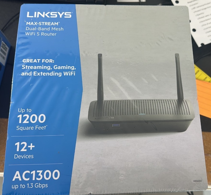 Linksys Max Stream MR6350 Wireless Wifi 5 AC1300 Dual-Band Mesh Router