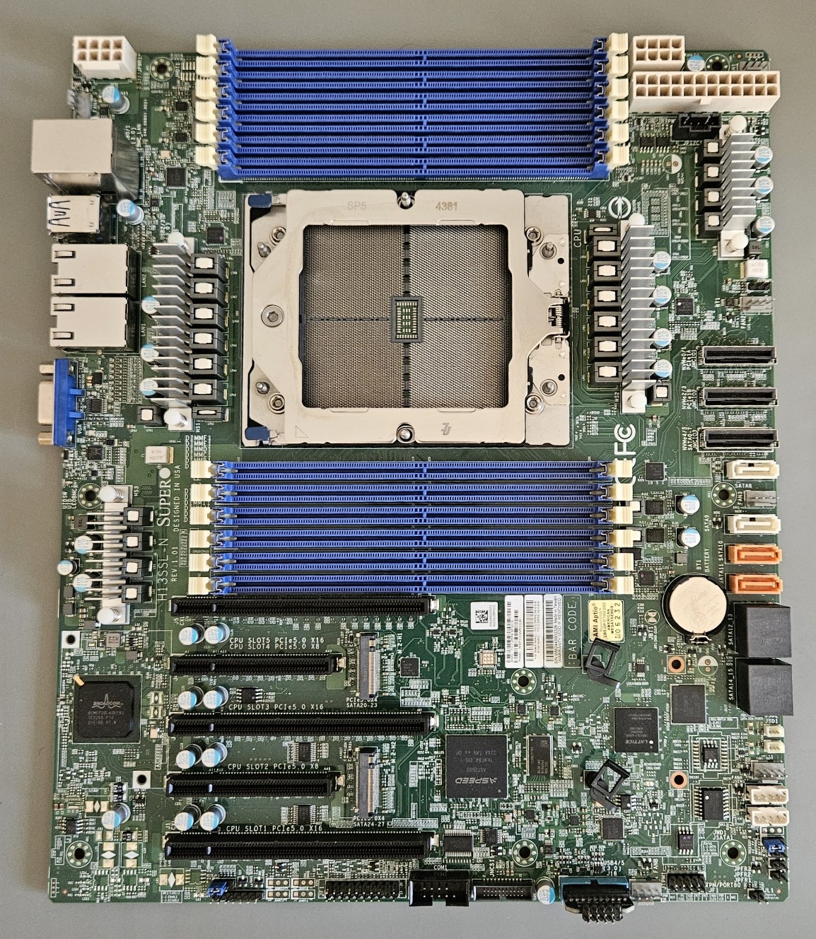Supermicro H13SSL-N | Server Motherboard IPMI | 12x DDR5 | Socket SP5 | FCLGA 6096