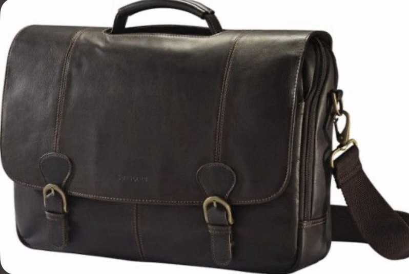 Samsonite High Street Flipover Briefcase Colombian Leather NWT Retired Edition