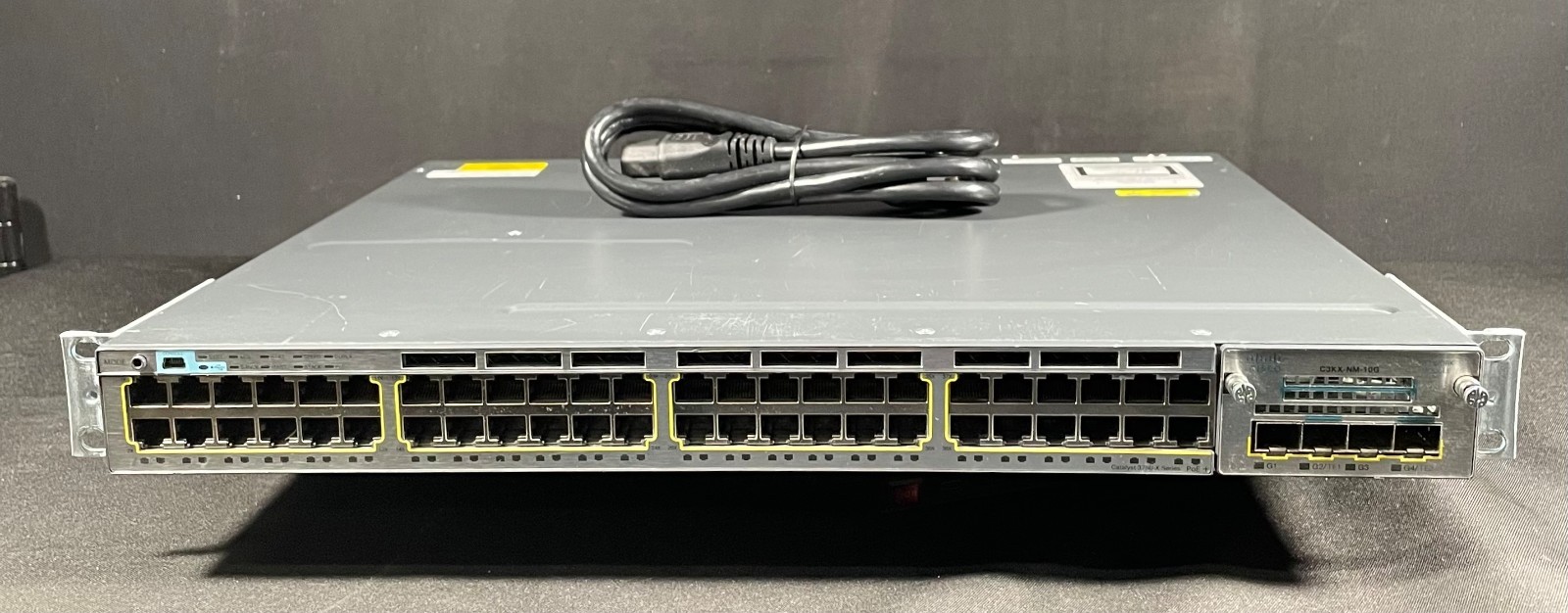 Cisco WS-C3750X-48P-E 48Port Gigabit Ethernet PoE+ Switch w/C3KX-NM-10G Module