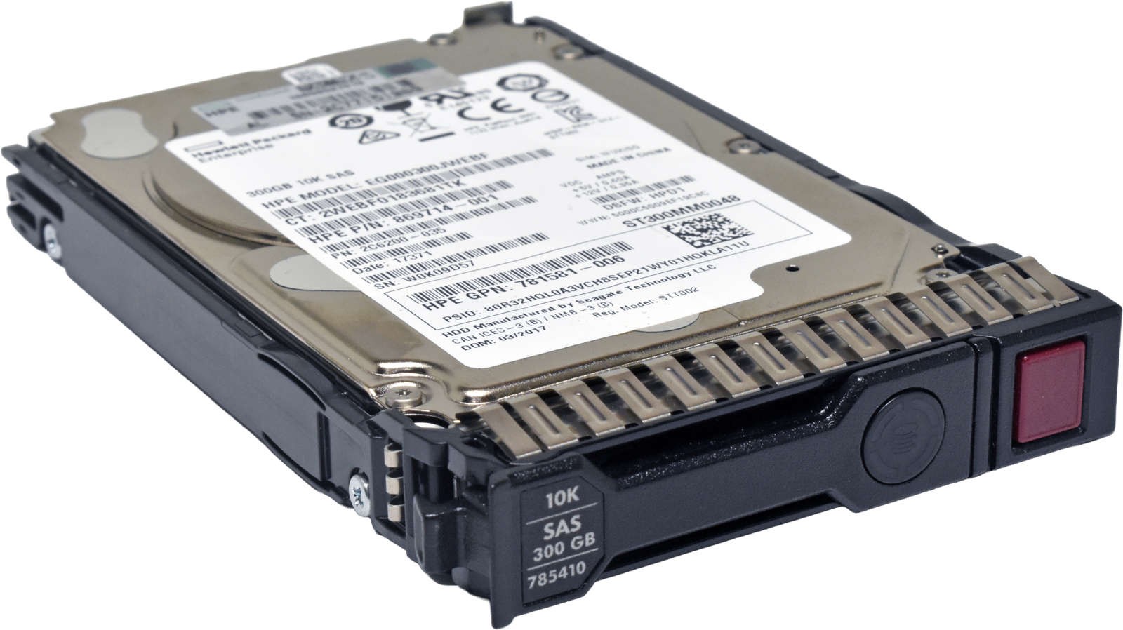 HP Seagate 300GB 2.5" 10K 12G SAS SED HDD ST300MM0048 785410-001 +Caddy