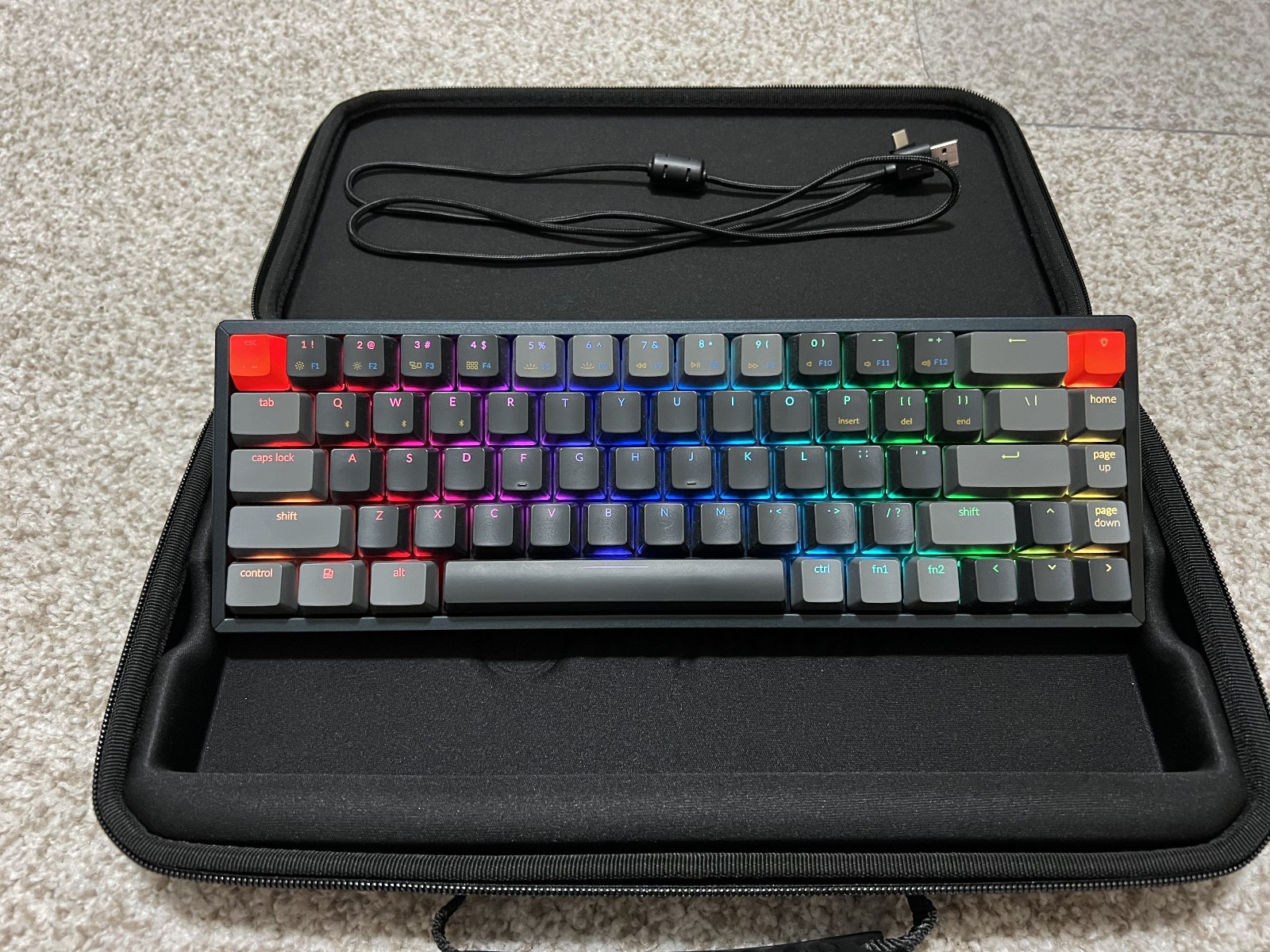 Keychron K6 RGB Keyboard with WS Morandi Switches and Durock Stabilizers