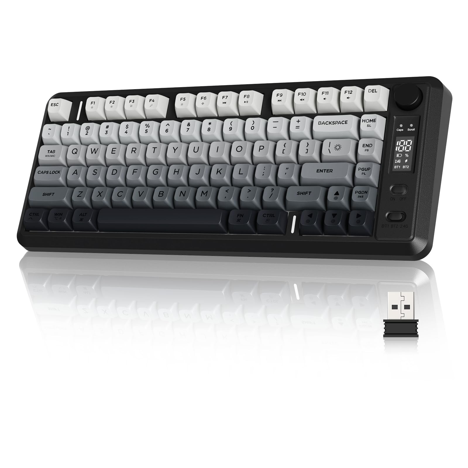 ZIYOU LANG M75 Wireless Gaming Keyboard, RGB Backlit Rechargeable 2000mAh Bat...