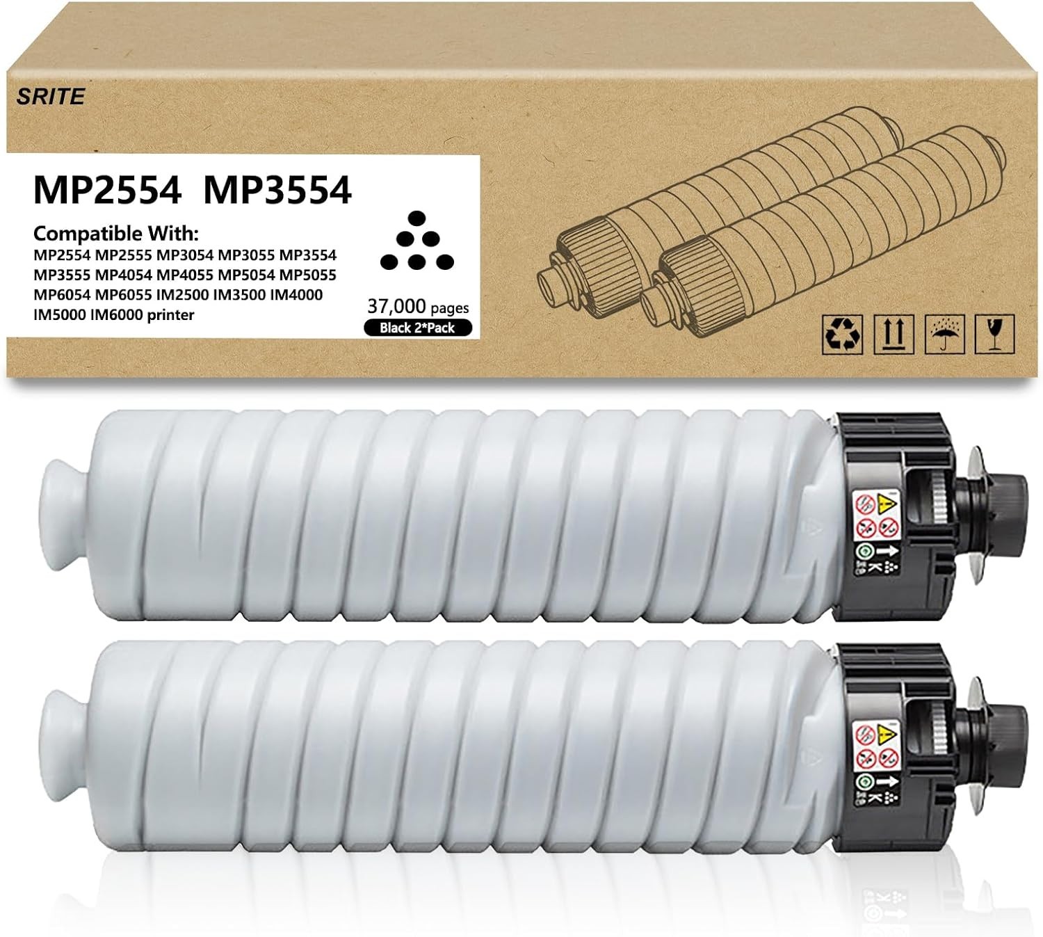 MP 2554 MP 3554 Black Toner Cartridge Compatible for Ricoh Lanier Savin MP2554 +