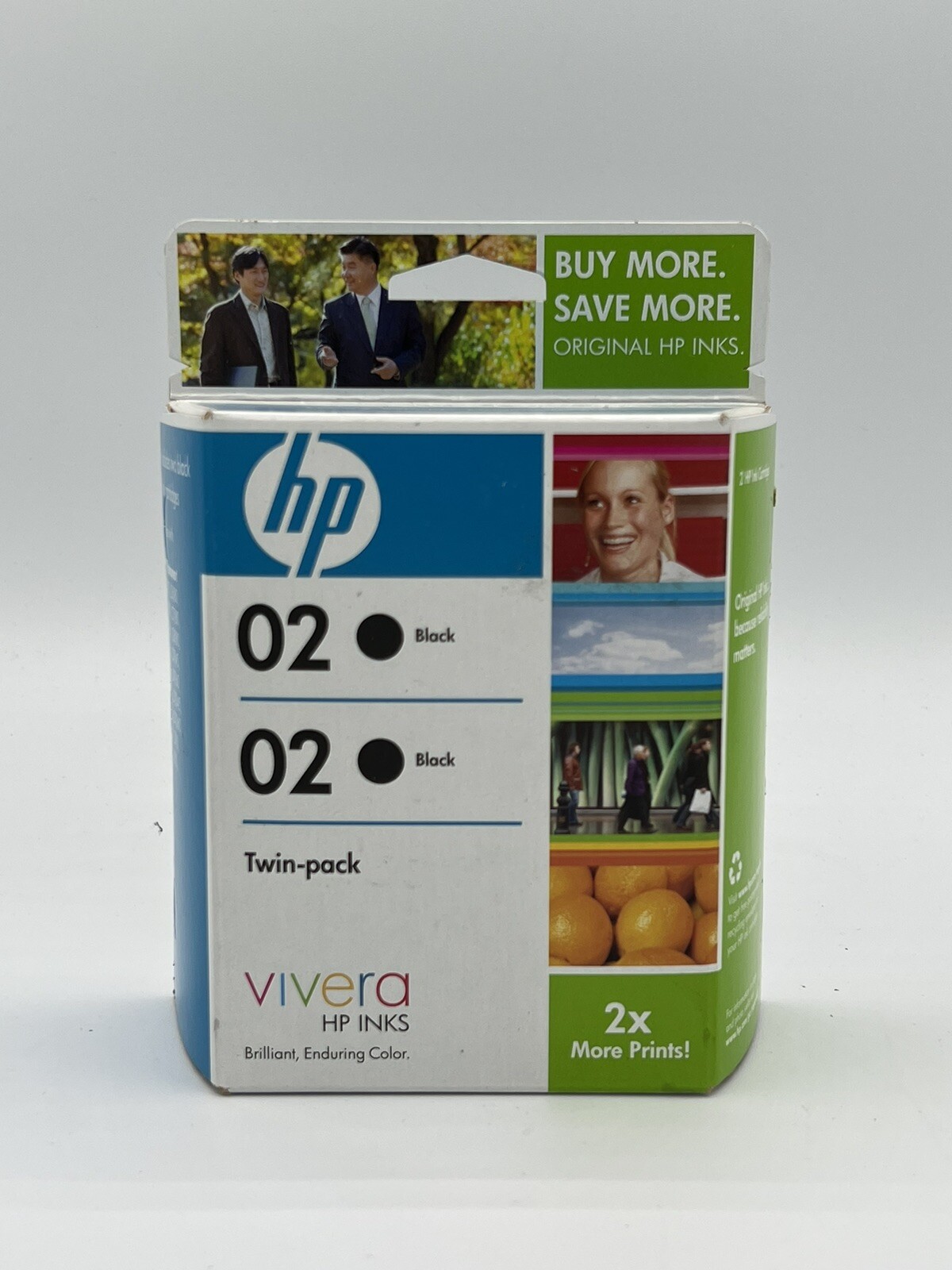 HP 02 Twin Pack Black Vivera Ink Cartridge Expired 2009