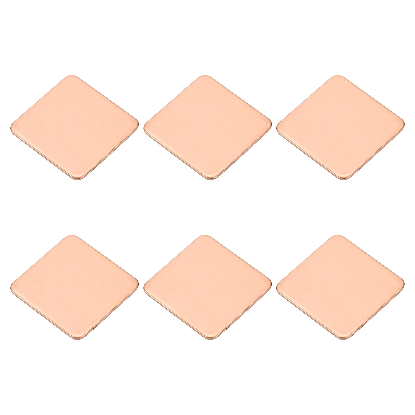 6 Pcs Heatsink Copper Pad Shim IC Chipset GPU Thermal Heatsink (20x20x1mm)