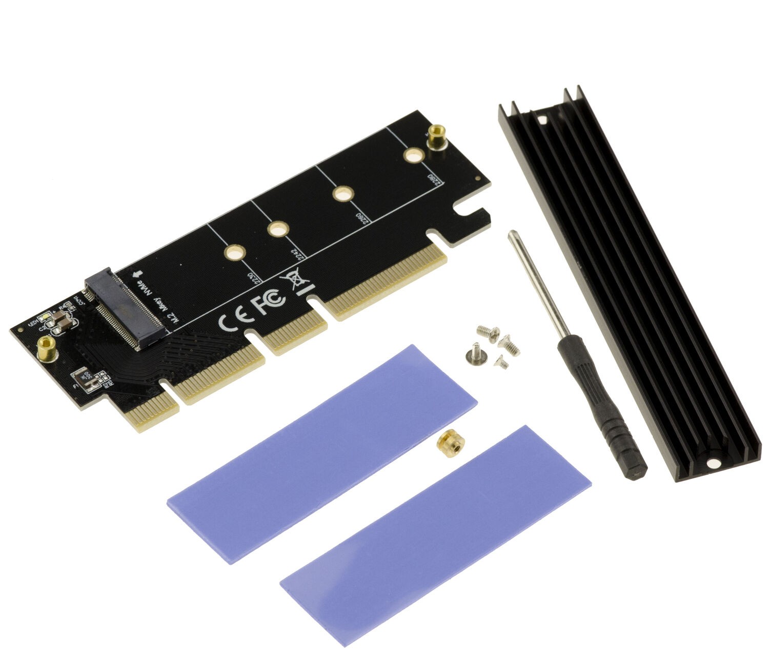 KALEA-INFORMATIQUE PCIe x16 Adapter Controller Card For M2 NVMe SSD
