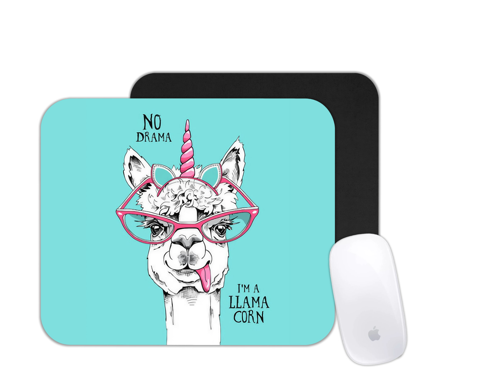 No Drama Llama Cute Cartoon Animal Mouse Pad | Office Desk Mat
