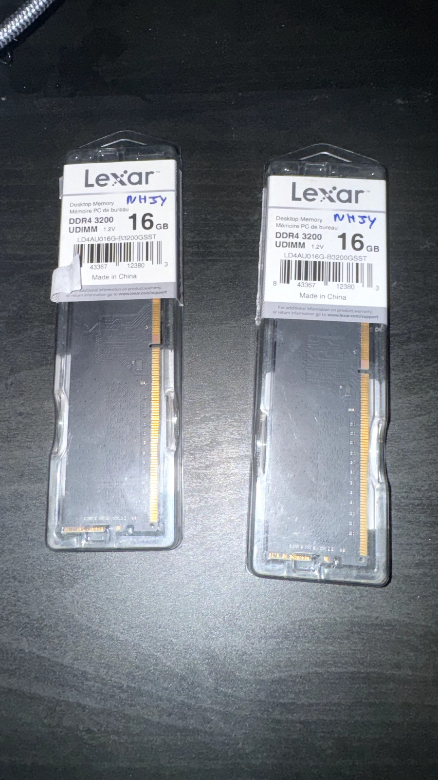 2 X 16GB (32GB) DDR4 3200 UDIMM Lexar Ram