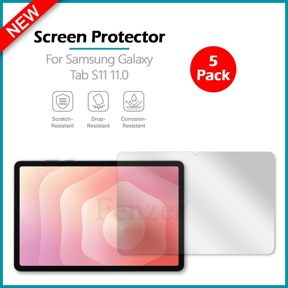 5-Pack LCD Ultra Clear HD Screen Protector for Samsung Galaxy Tab S11 11.0