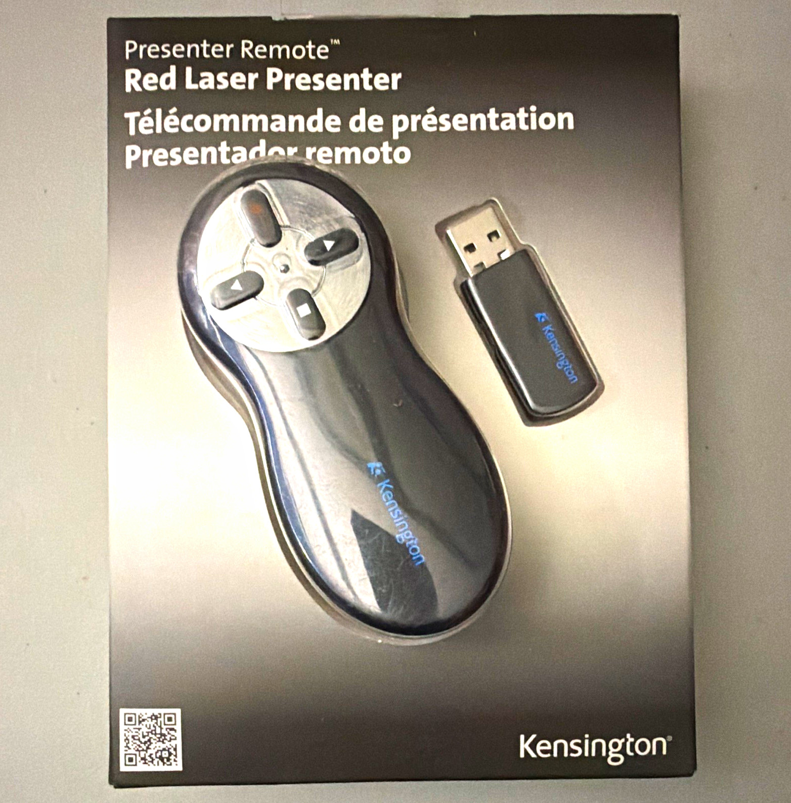 Kensington Wireless USB Presenter Remote Red Laser Presenter, Black (Q1427A)