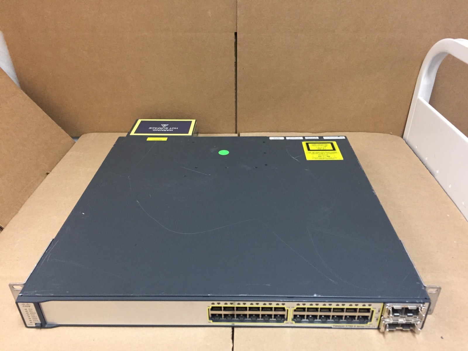 Cisco WS-C3750E-24PD-S 24-Port Gigabit Ethernet PoE Network Switch w/1150W PSU