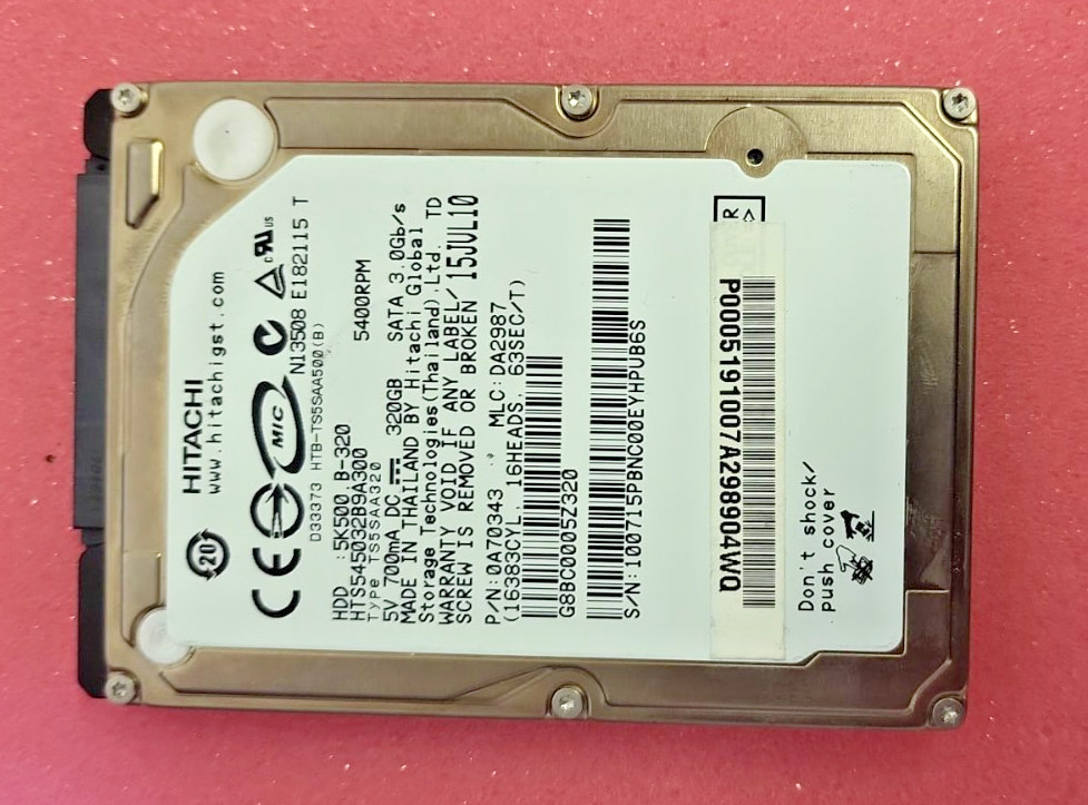 Hitachi 320 GB HTS545032B9A300 Laptop HDD 2.5 Inch  0A74813 DPN: 0FK13 US SELLER