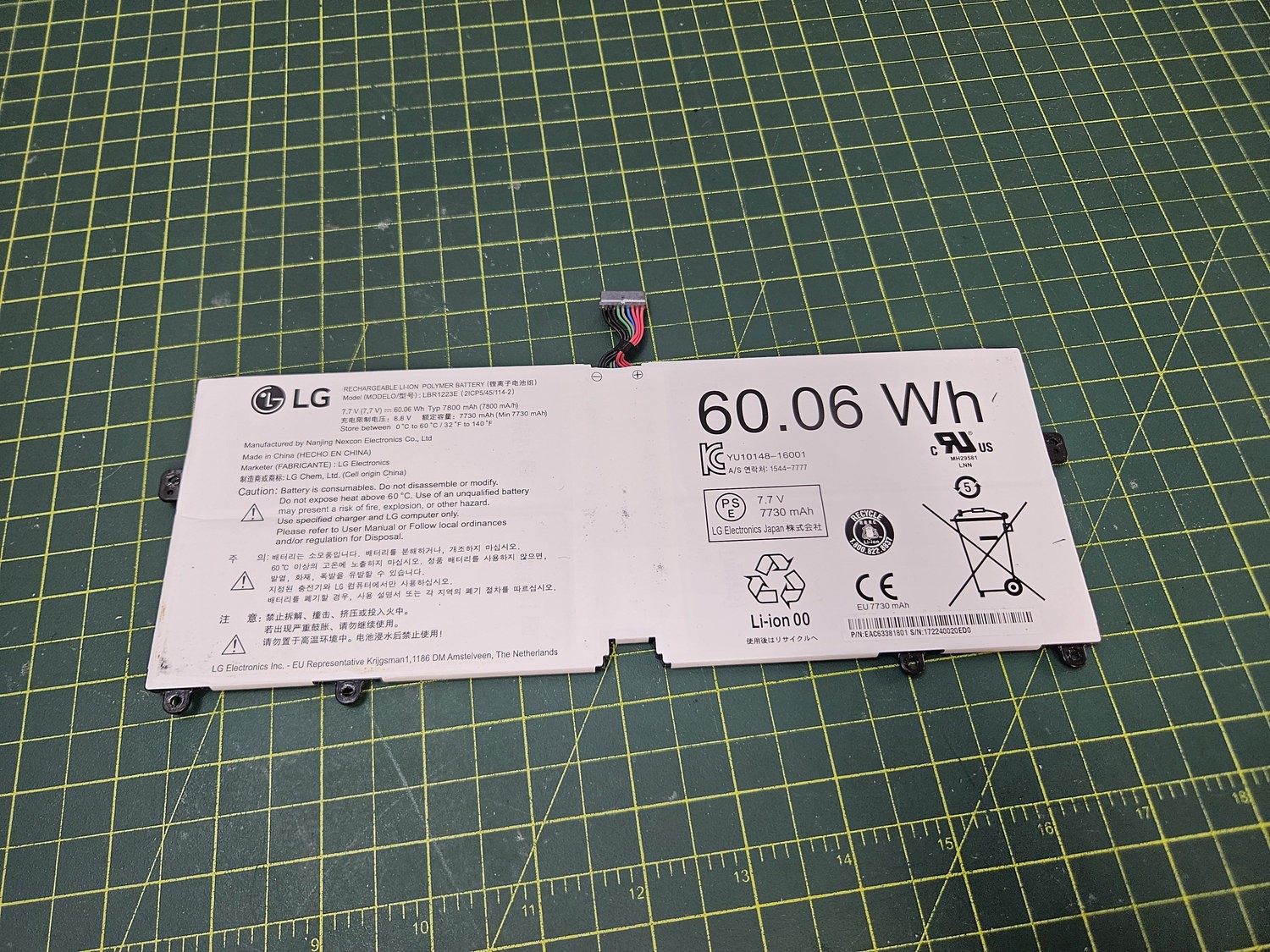 Genuine LG Gram 15Z970 15.6" Laptop 7.7V 60.06Wh 7800mAh Battery LBR1223E 80-90%