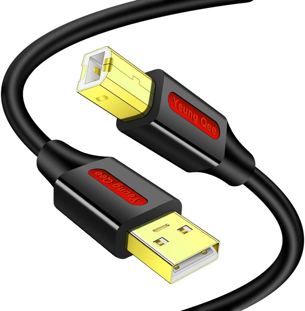 Printer Cable 12 FT,USB Printer Cable High Speed USB 2.0 a Male to Type B Male