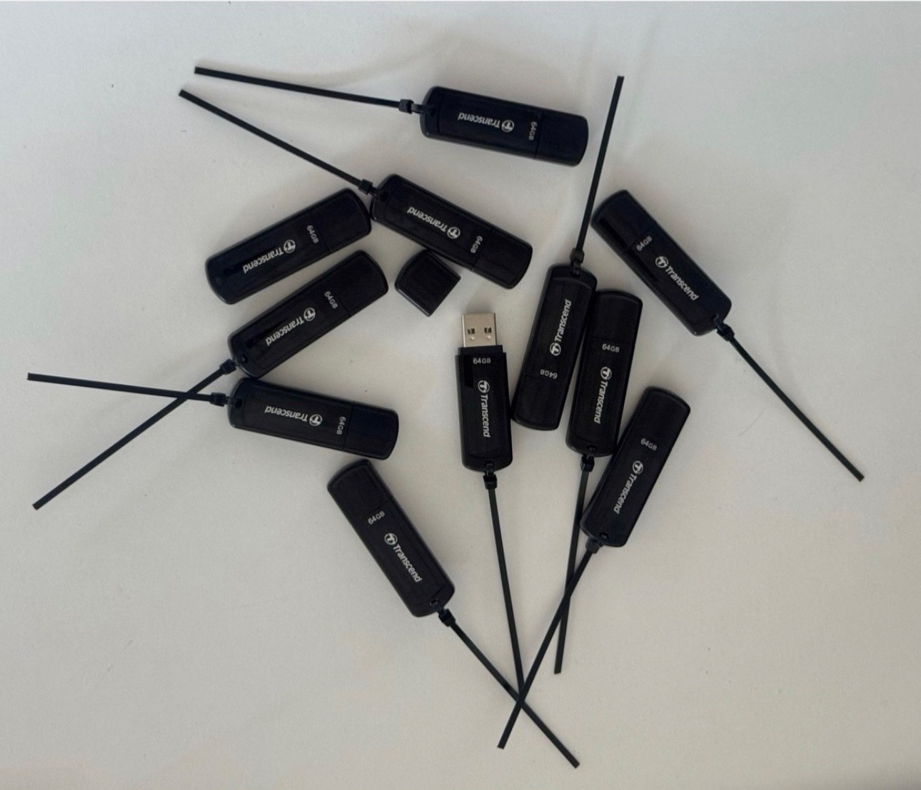 11x Transcend 64GB USB 3.0 Flash Drives - Used - Bulk Lot