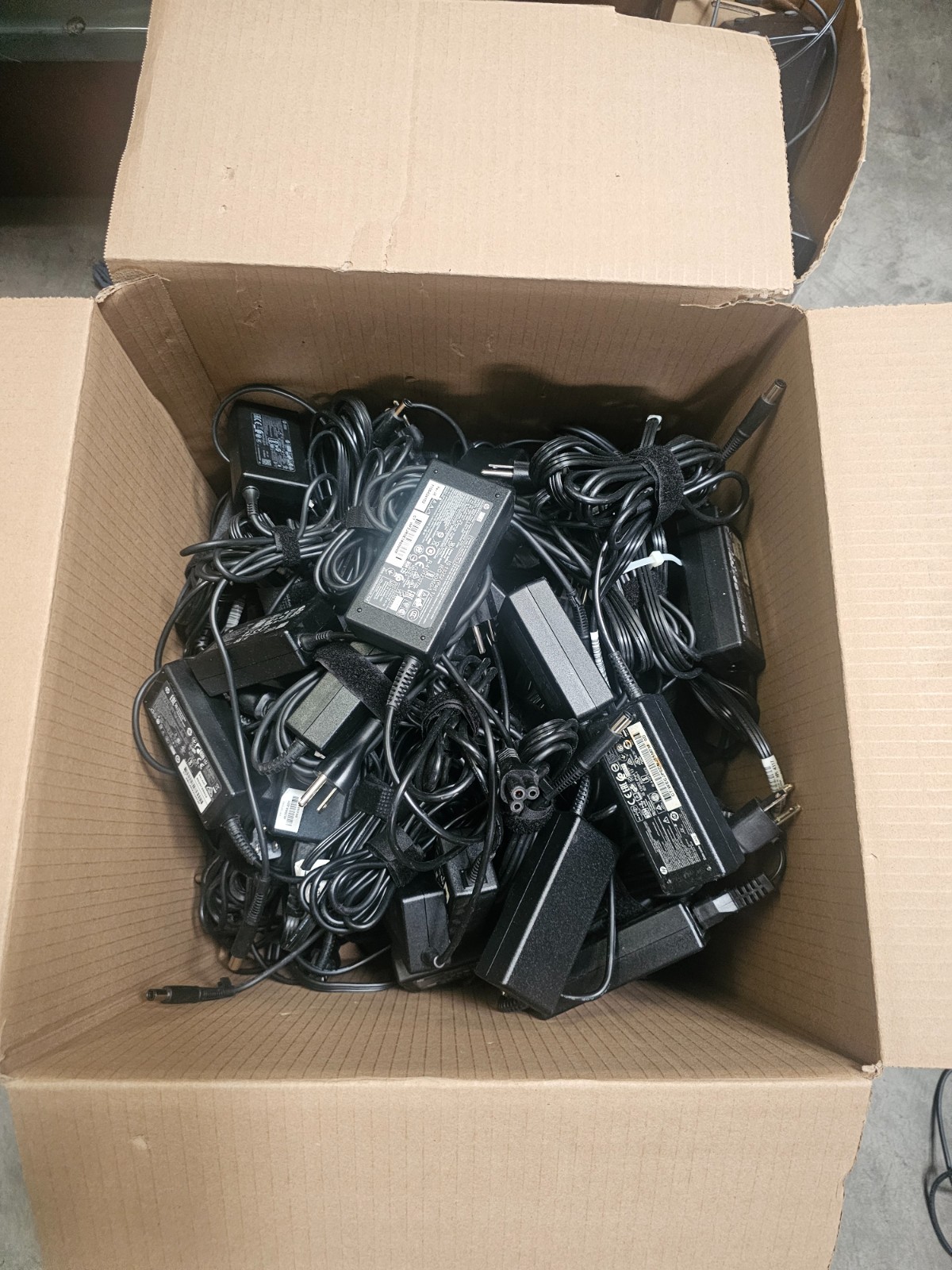 Lot of 50 Genuine HP 65W Power AC Adapter for Laptops and Mini PCs w/ Cables