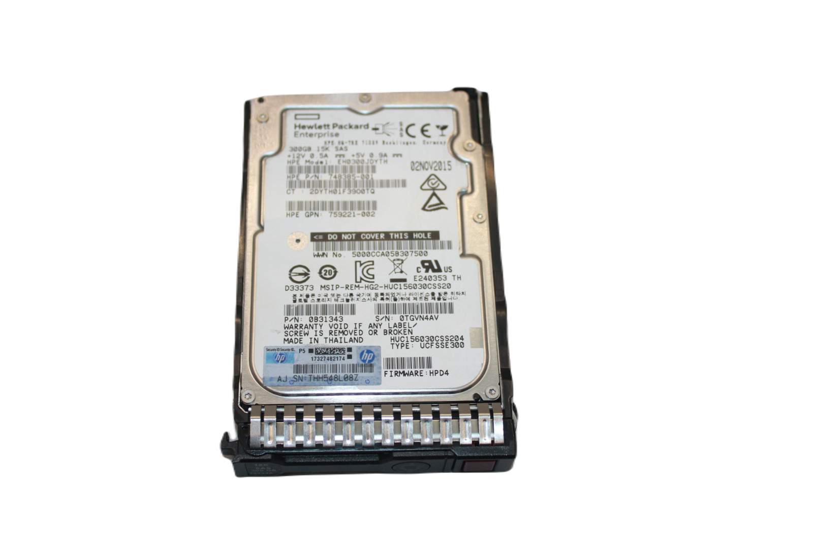 HP 748385-001 300GB 15K 128MB SAS-3 2.5'' EH0300JDYTH