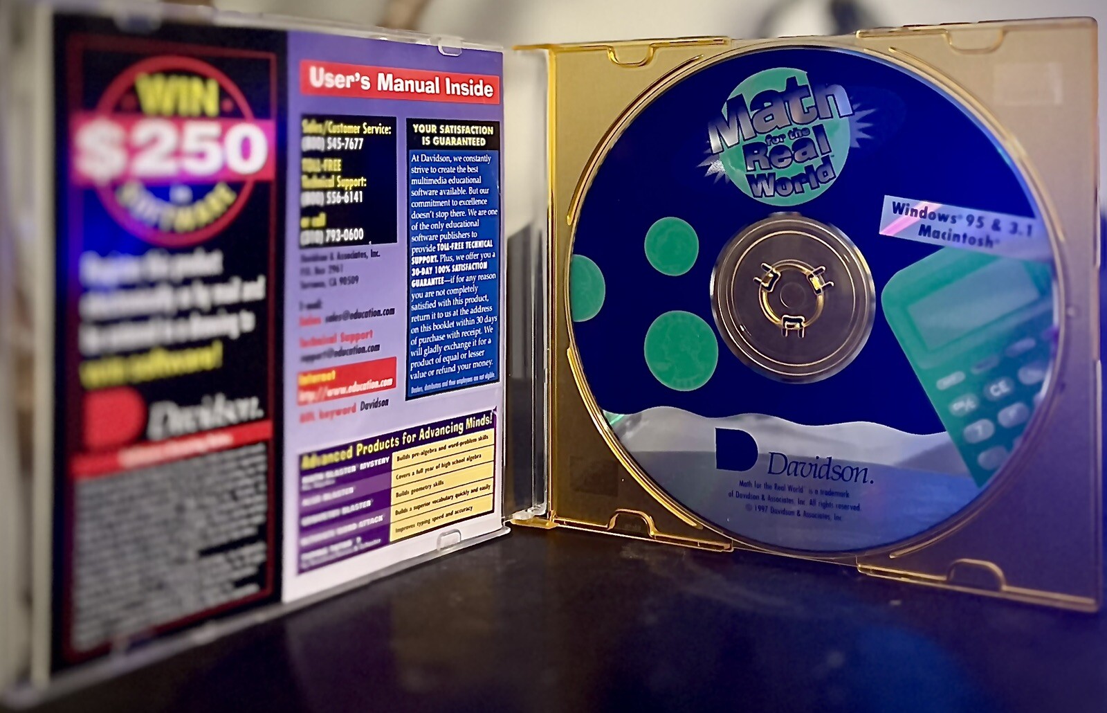 Davidson MATH BLASTER for The Real World PC MAC CD VintageEducational Software