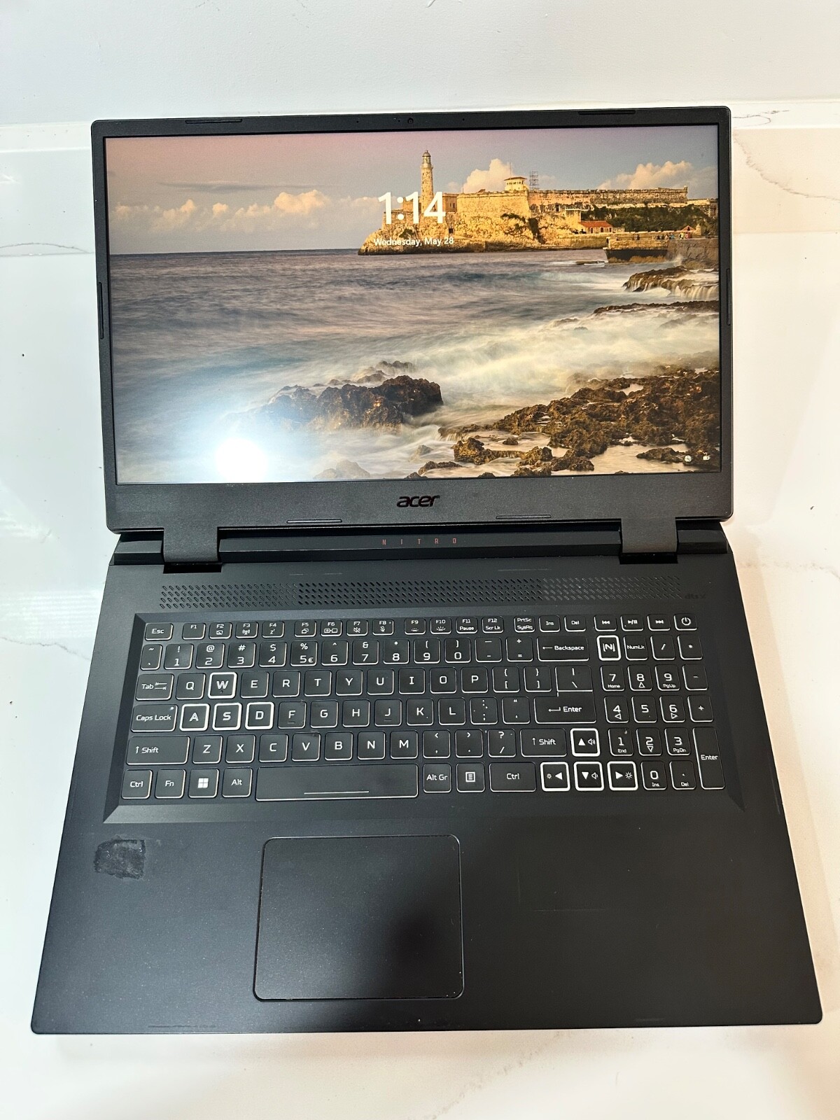 An517-55-53 acer nitro 5 17.3" gaming laptop used