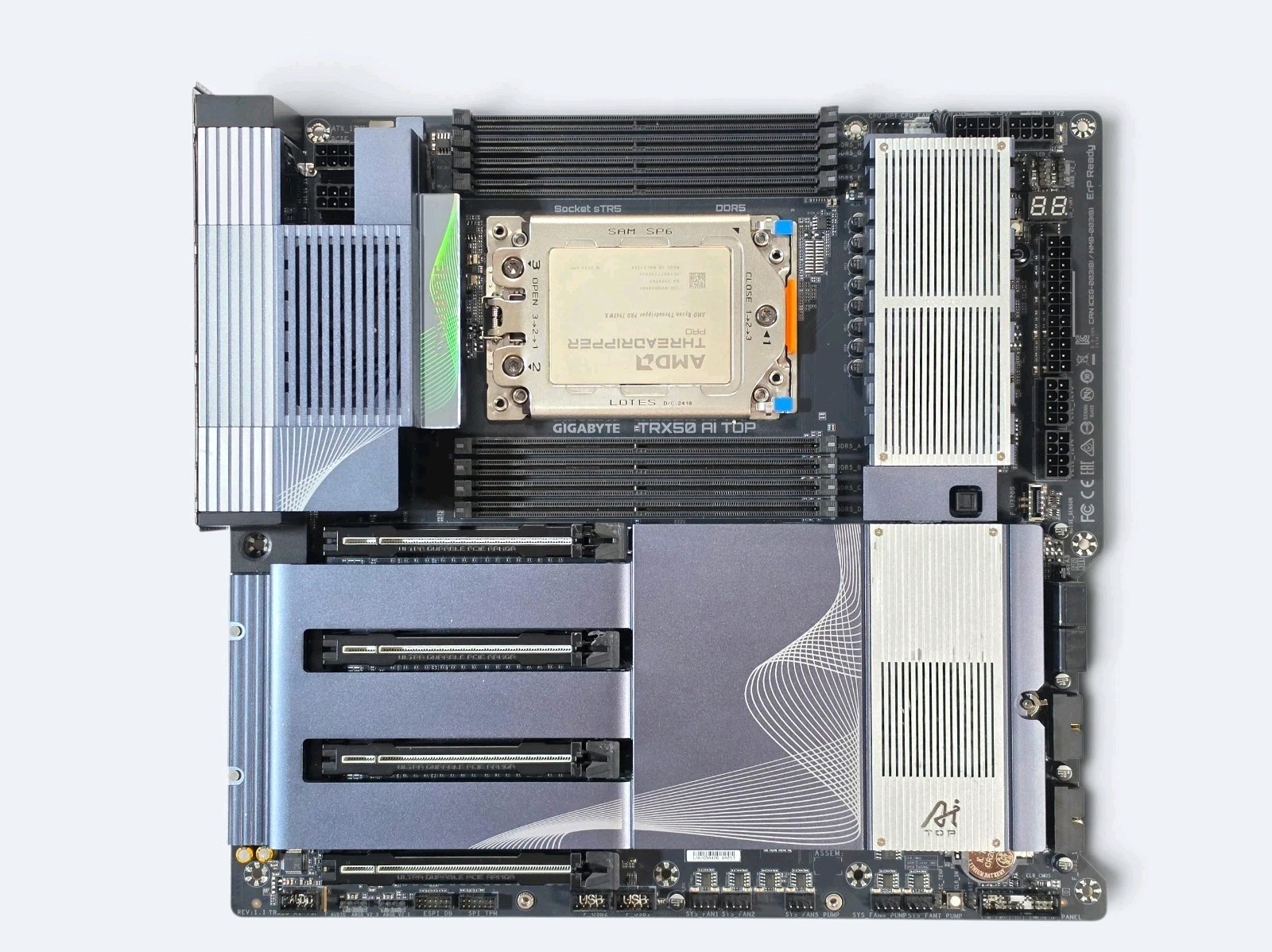 Combo AMD Threadripper PRO 7965WX 24C + Gigabyte TRX50 AI TOP sTR5 EATX DDR5 🔥