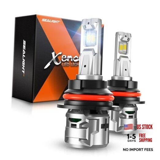 30000LM Brightness 9007 Bulb, 6500K Non-Polarity 9007 Fog Light, X5 9007