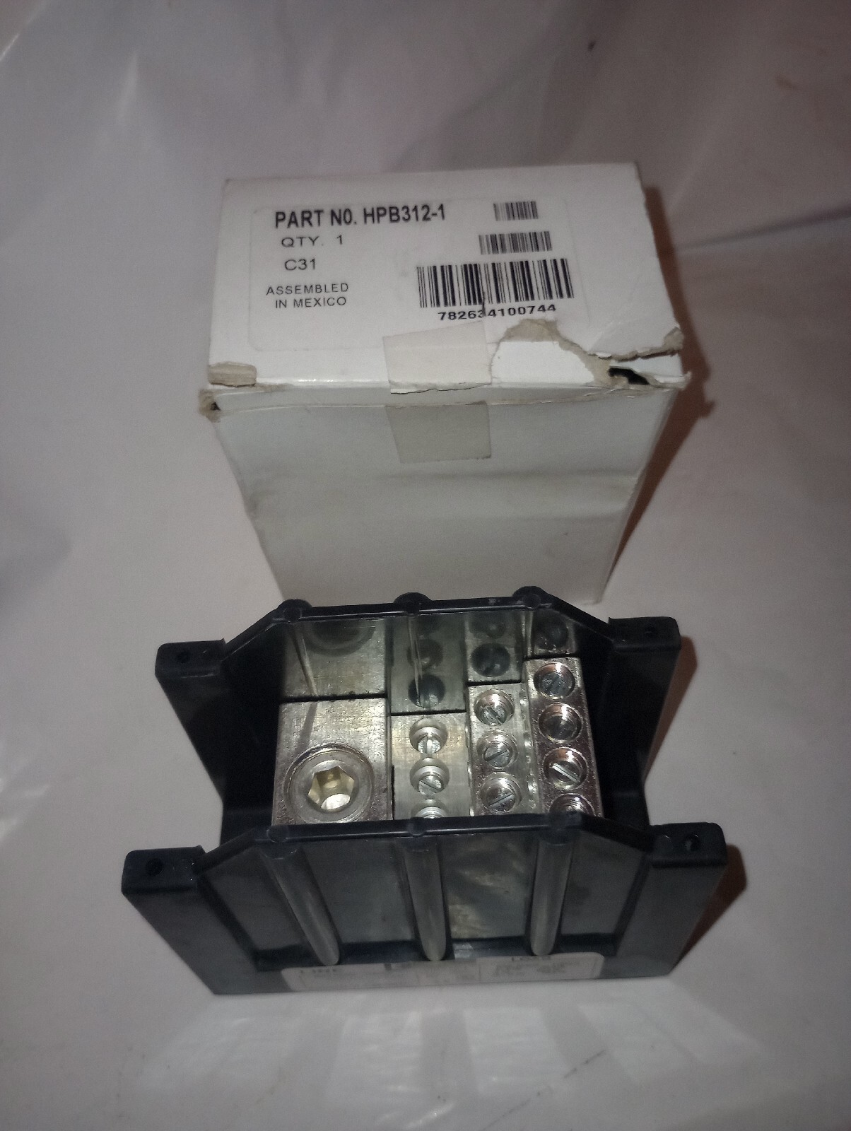 NEW GENUINE EDISON HPB312-1 POWER DISTRI. BLOCK 310A-600V COMPATIBLE WITH EATON