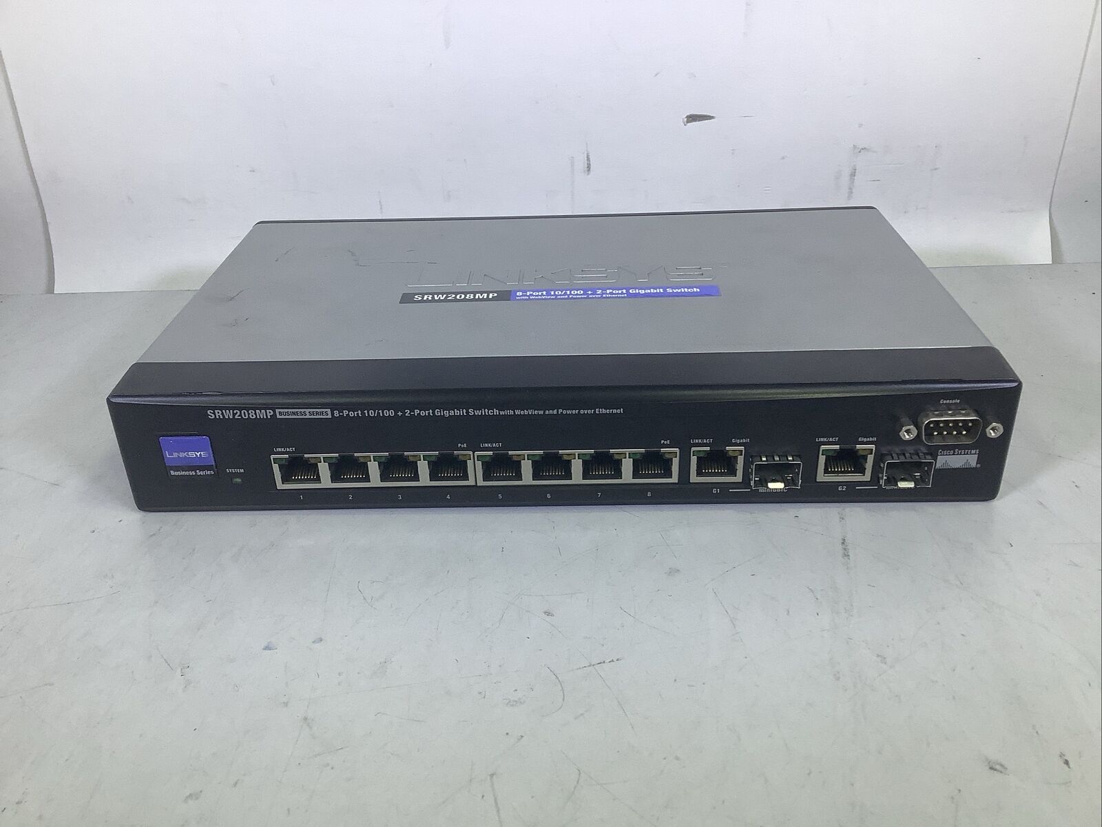 Linksys SRW208MP Managed 10/100 8 Port POE Switch - NG N4C