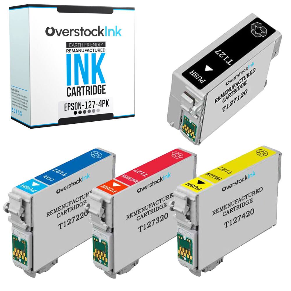 4X Compatible OSI 127 Ink Cartridges for Epson Workforce WF-3520 WF-3530 WF-3540