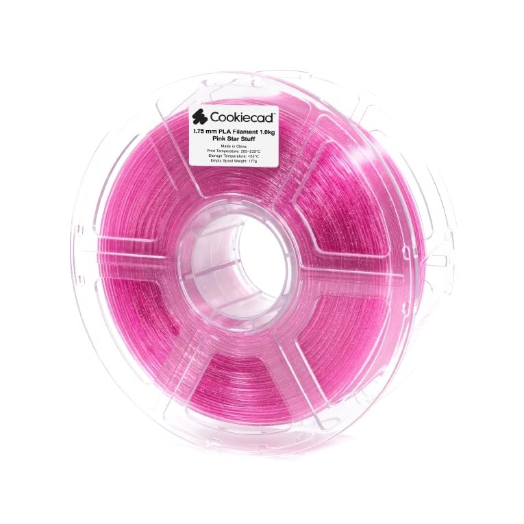 Cookiecad PLA Filament, Pink Star Stuff 1.75mm 1kg