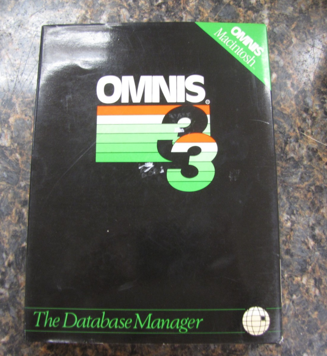Vintage Rare OMINIS 3 Macintosh 512K The Database Manager Complete in Box -HN9